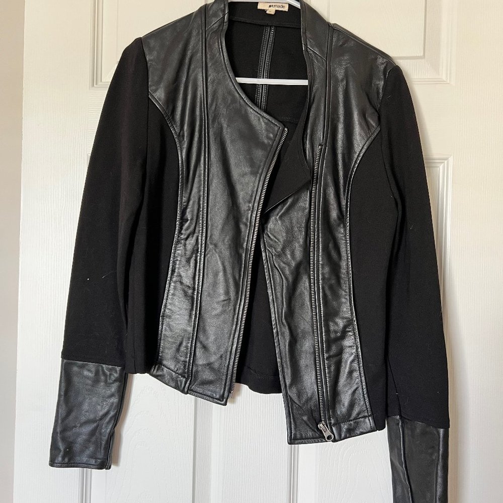 LA Made size M mixed media moto jacket